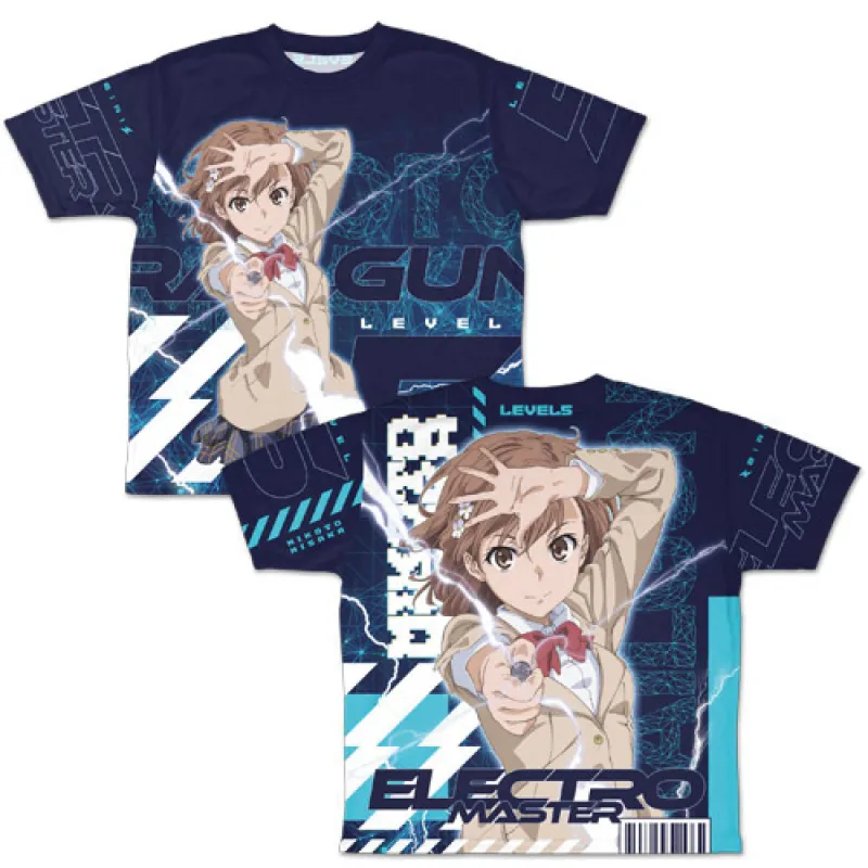 御坂美琴 両面フルグラフィックTシャツ/XL