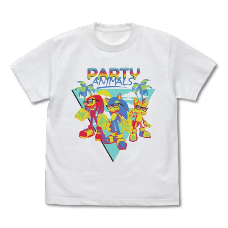 ソニック PARTY ANIMALS フルカラーTシャツ/WHITE-S