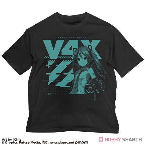 初音ミク V4X ビッグシルエットTシャツ/BLACK-L 2