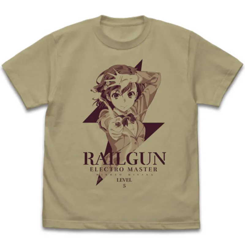 御坂美琴 Tシャツ Ver.2.0/SAND KHAKI-M