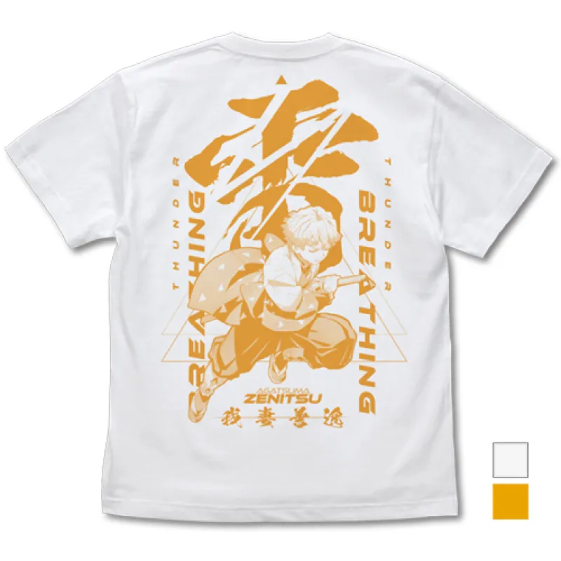 雷の呼吸 我妻善逸 Tシャツ/WHITE-L
