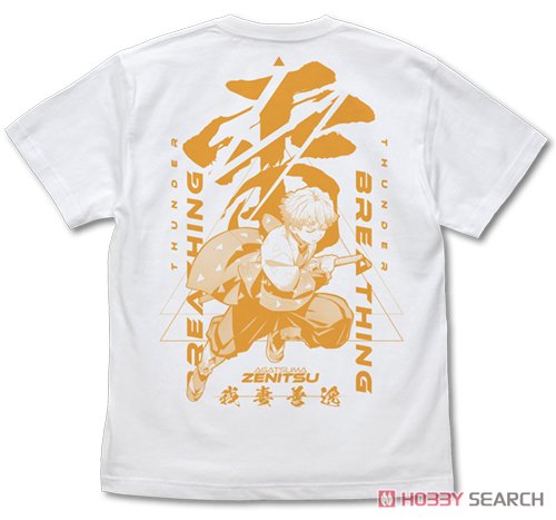 雷の呼吸 我妻善逸 Tシャツ/WHITE-L 2