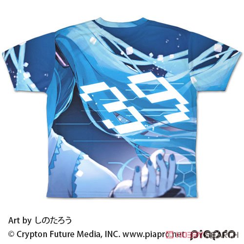 初音ミク 両面フルグラフィックTシャツ しのたろうVer./L 4