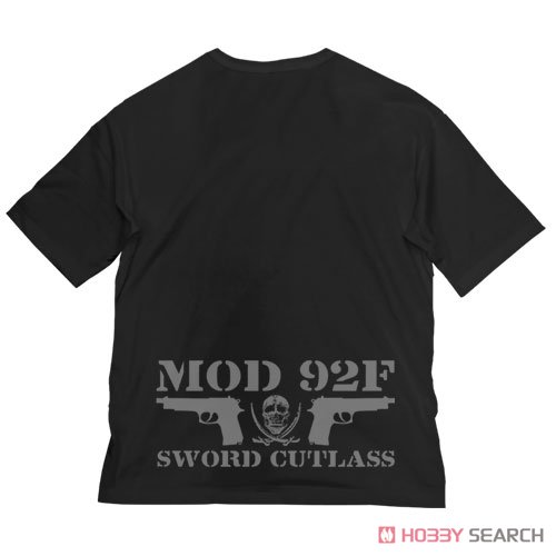ソードカトラス スカル ビッグシルエットTシャツ/BLACK-L 3