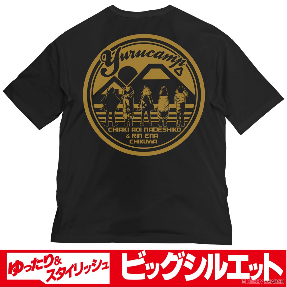 ゆるキャン△ ビッグシルエットTシャツ/BLACK-L 2