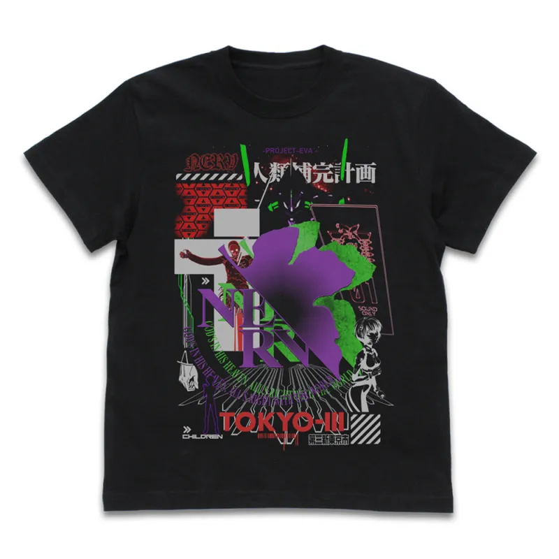 ネルフ アシッドグラフィックス Tシャツ/BLACK-XL