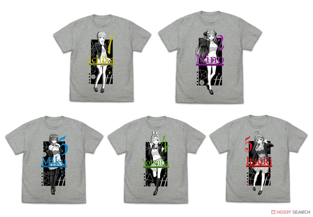 中野二乃 Tシャツ∬/MIX GRAY-M 3