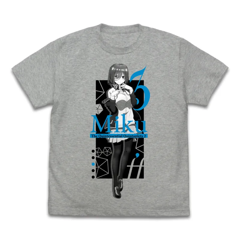 中野三玖 Tシャツ∬/MIX GRAY-M
