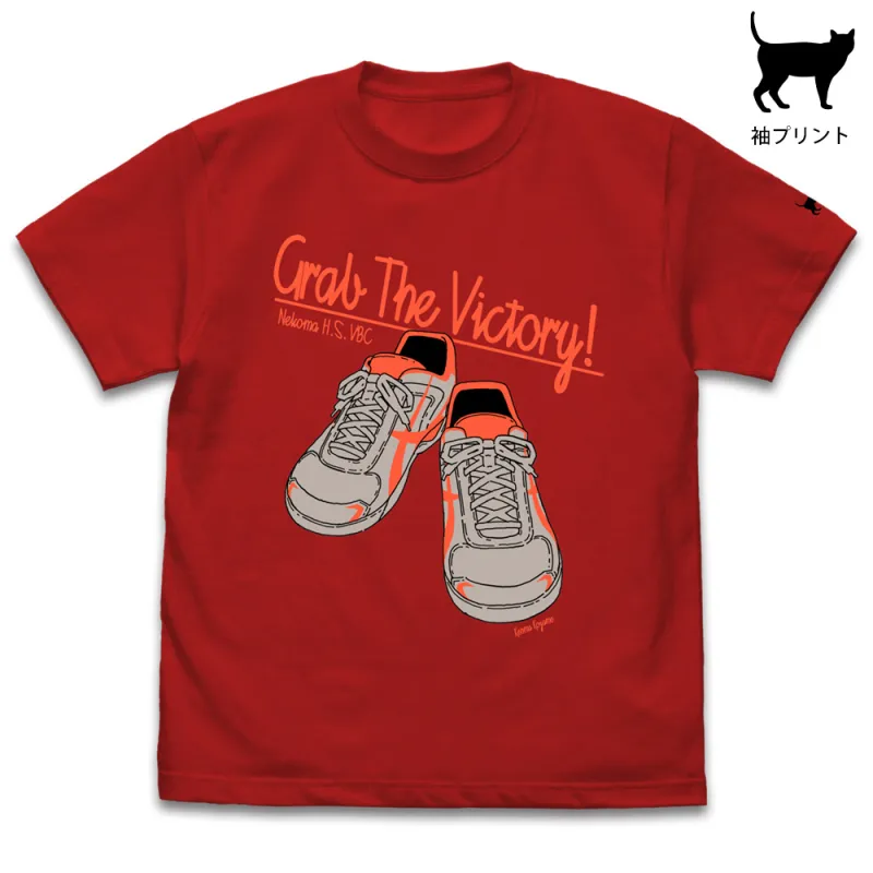孤爪研磨シューズ Tシャツ/RED-M