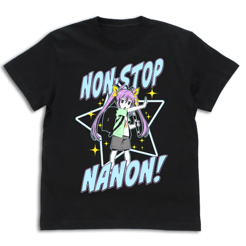 のんすとっぷ れんげ Tシャツ/BLACK-XL