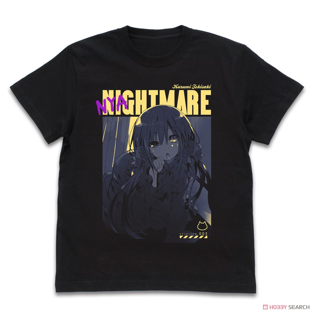 時崎狂三 Tシャツ “にゃいとめあVer./BLACK-L 2