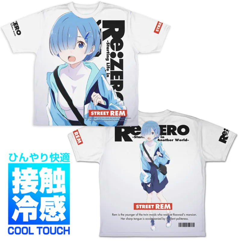 レム 冷感両面フルグラフィックTシャツ ストリートファッションVer./M