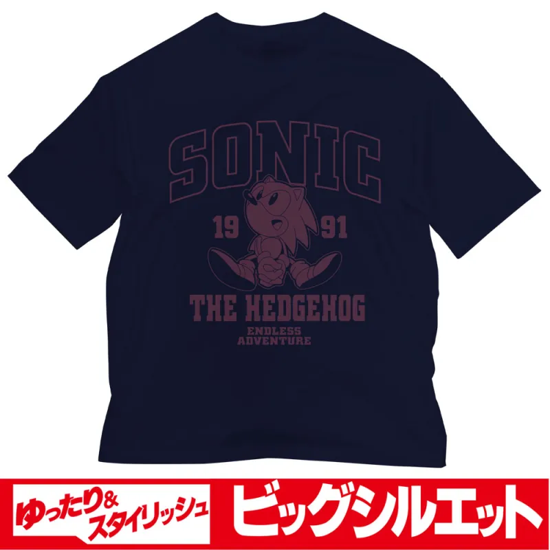 クラシックソニック ビッグシルエットTシャツ/NAVY-XL