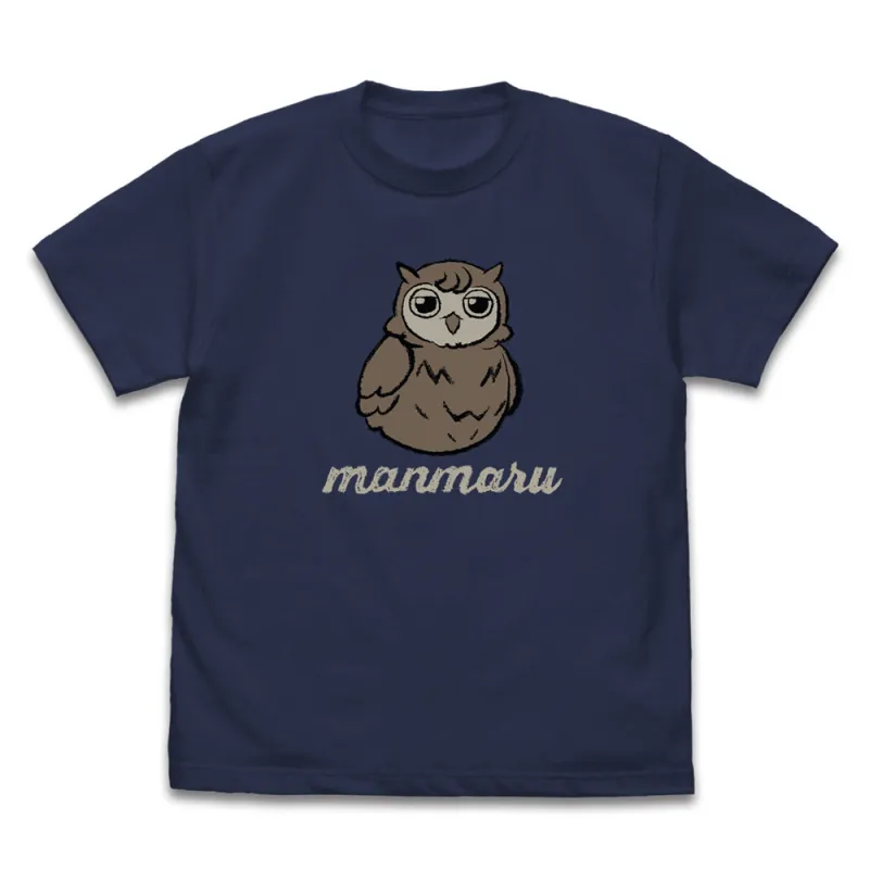マンマル 手描き風Tシャツ/INDIGO-XL
