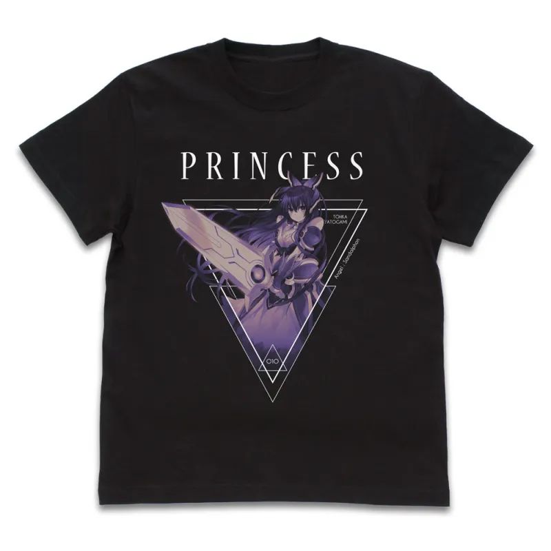 原作版 <プリンセス>夜刀神十香 Tシャツ/BLACK-M