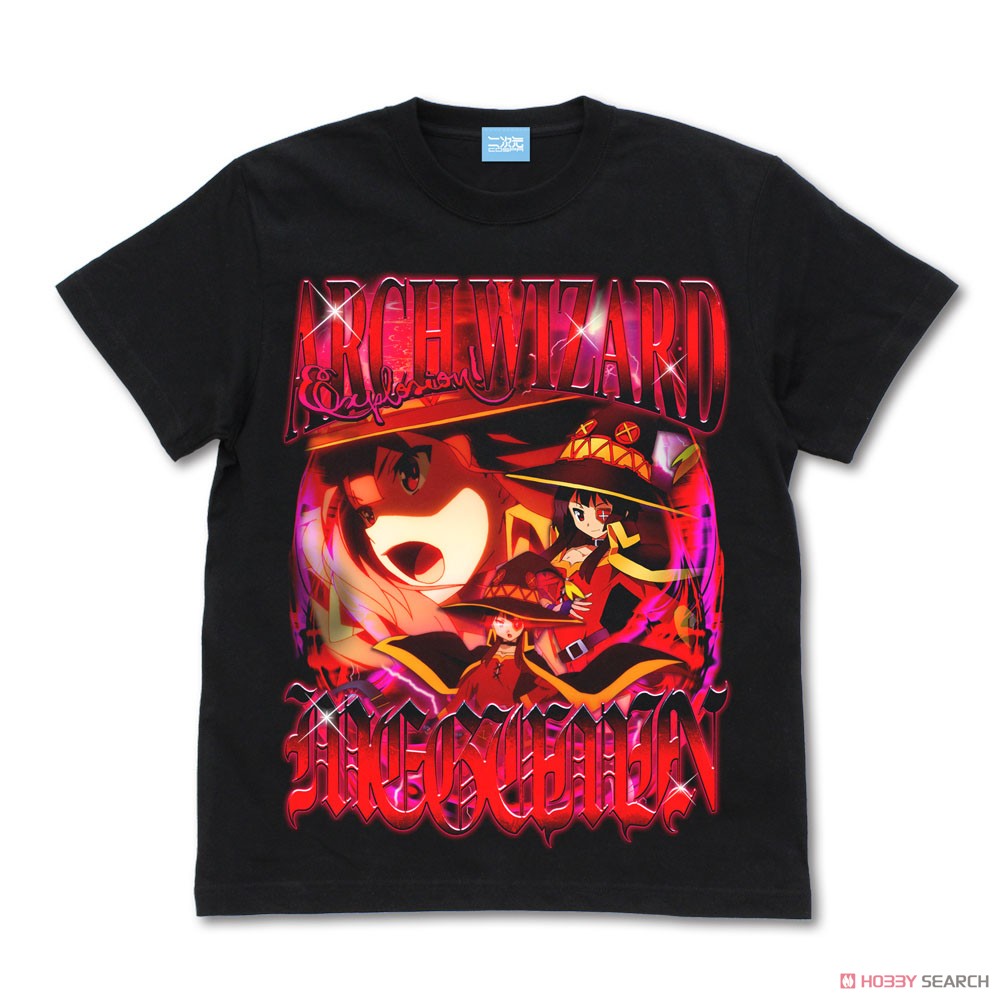 めぐみん フルカラーTシャツ/BLACK-L 2
