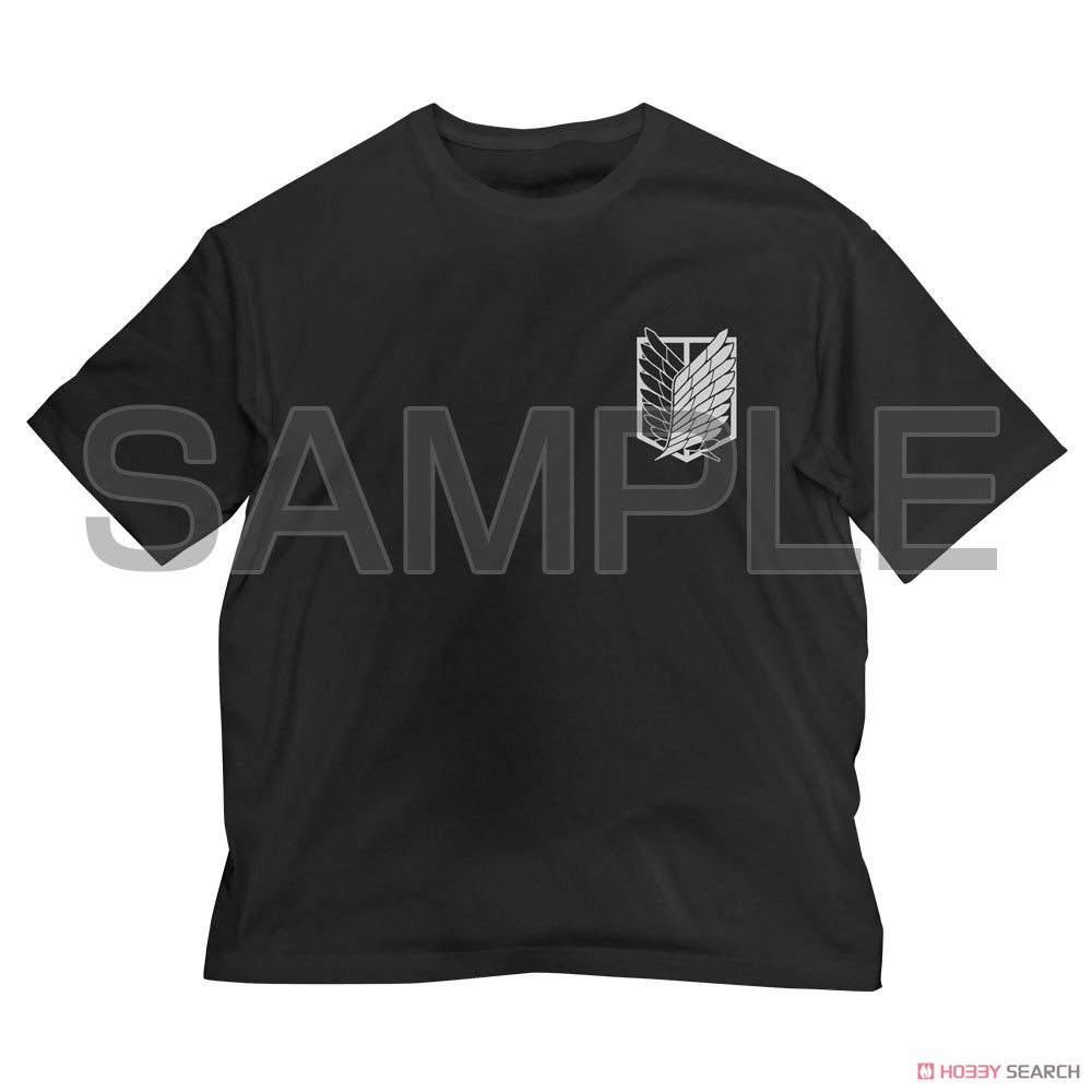 調査兵団 ビッグシルエットTシャツ/BLACK-XL