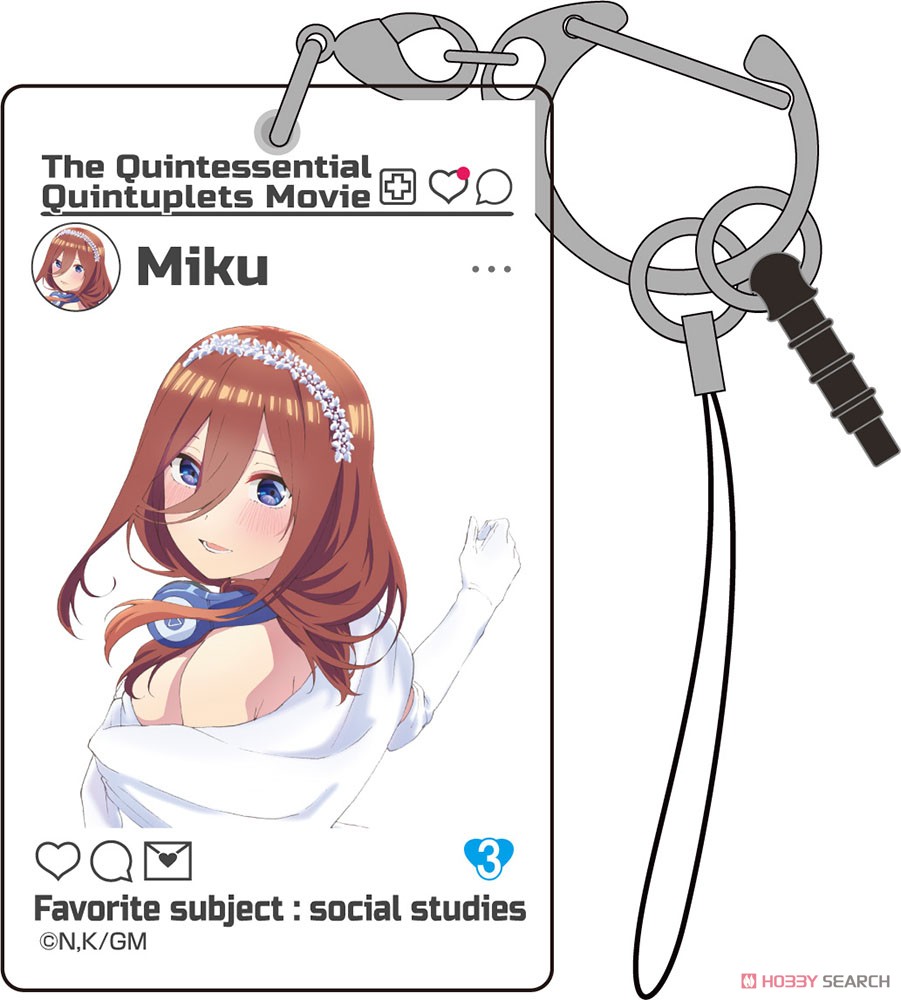 中野三玖 SNS風アクリルマルチキーホルダー 2