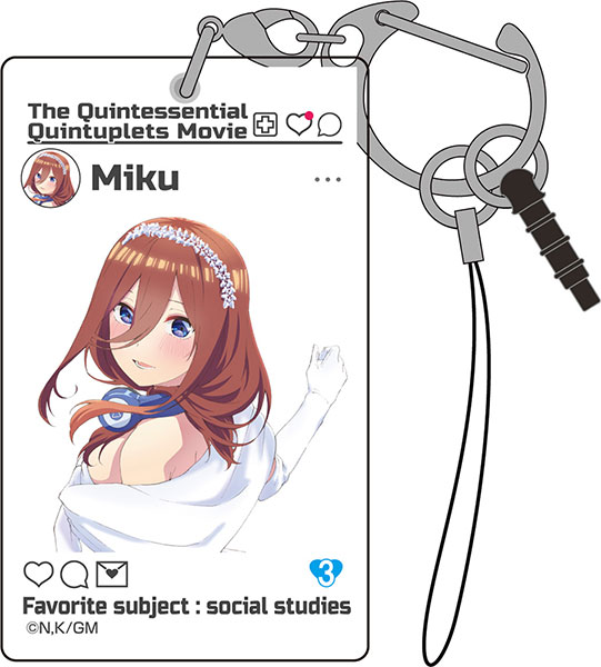 中野三玖 SNS風アクリルマルチキーホルダー 4