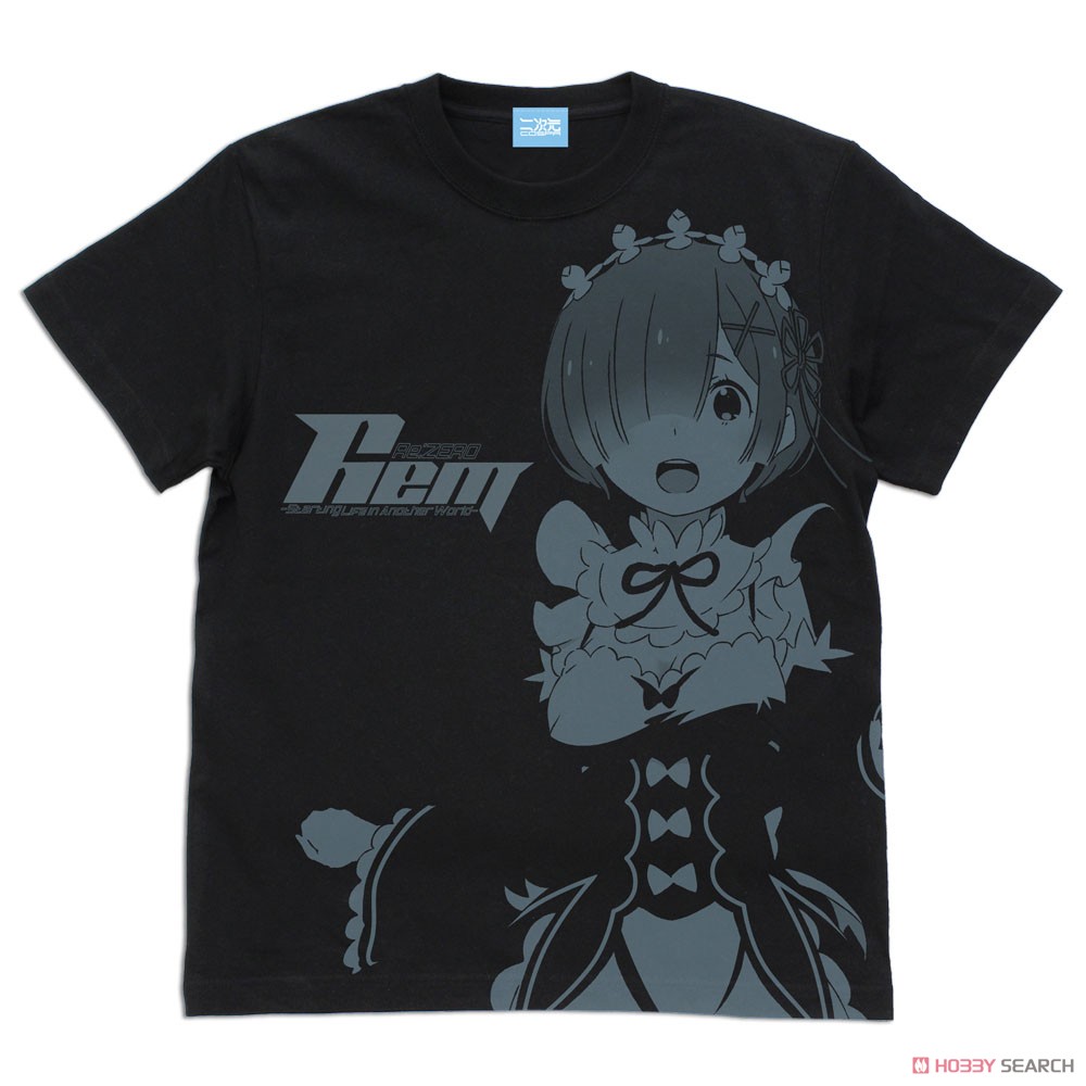 レム オールプリントTシャツ/BLACK-S 2