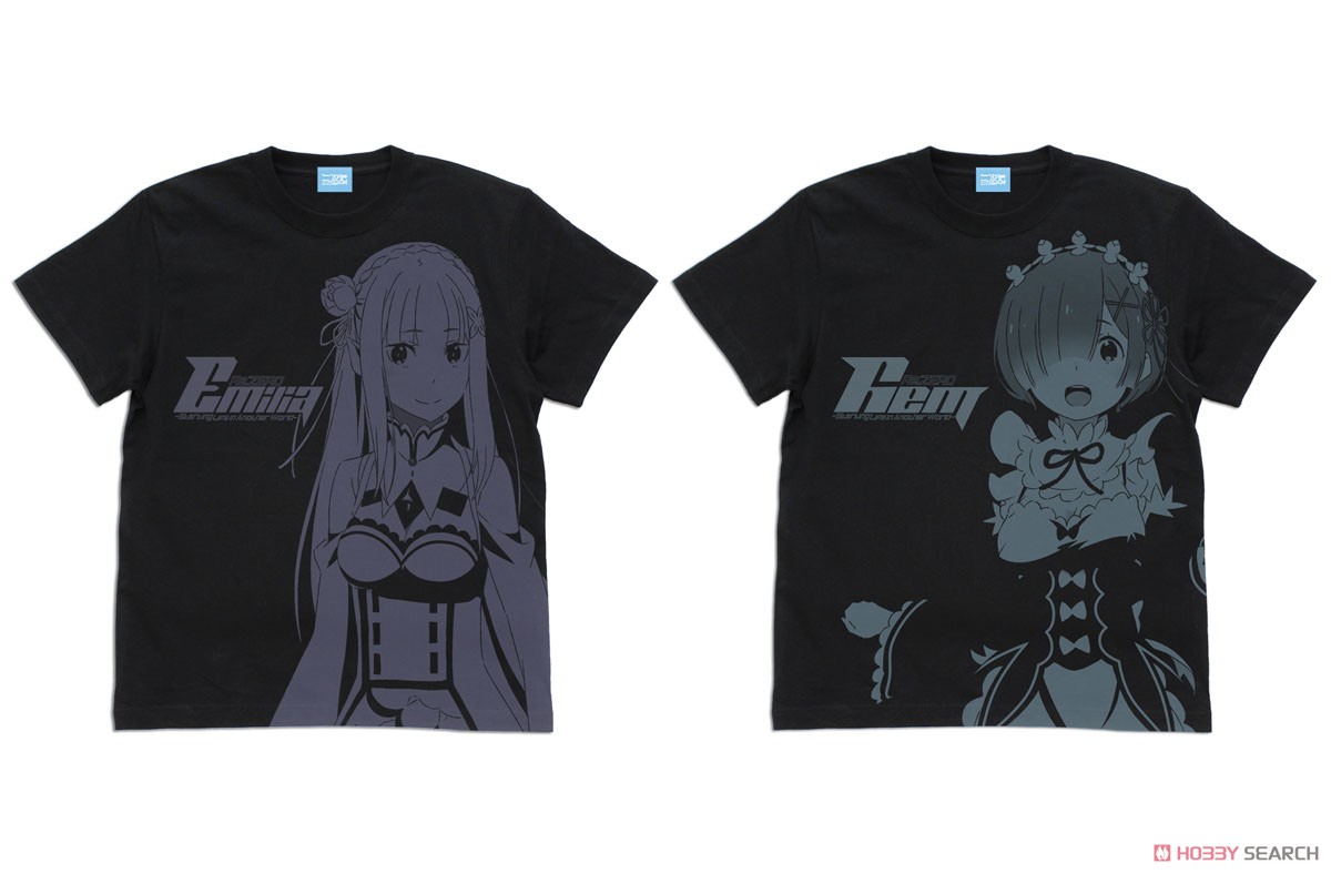 レム オールプリントTシャツ/BLACK-S 4