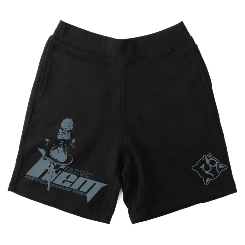 レム スウェットハーフパンツ/BLACK-M
