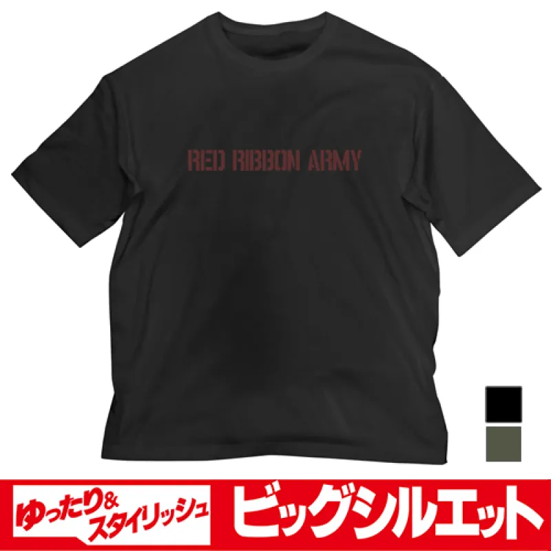 レッドリボン軍 ビッグシルエットTシャツ/BLACK-L