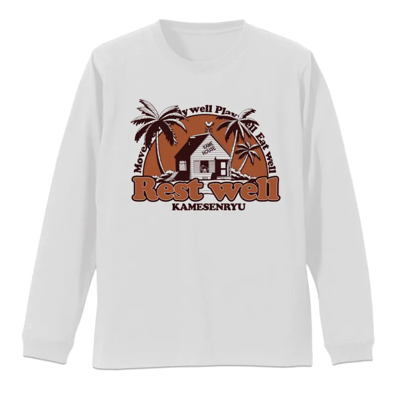 カメハウス 袖リブロングスリーブTシャツ/WHITE-L