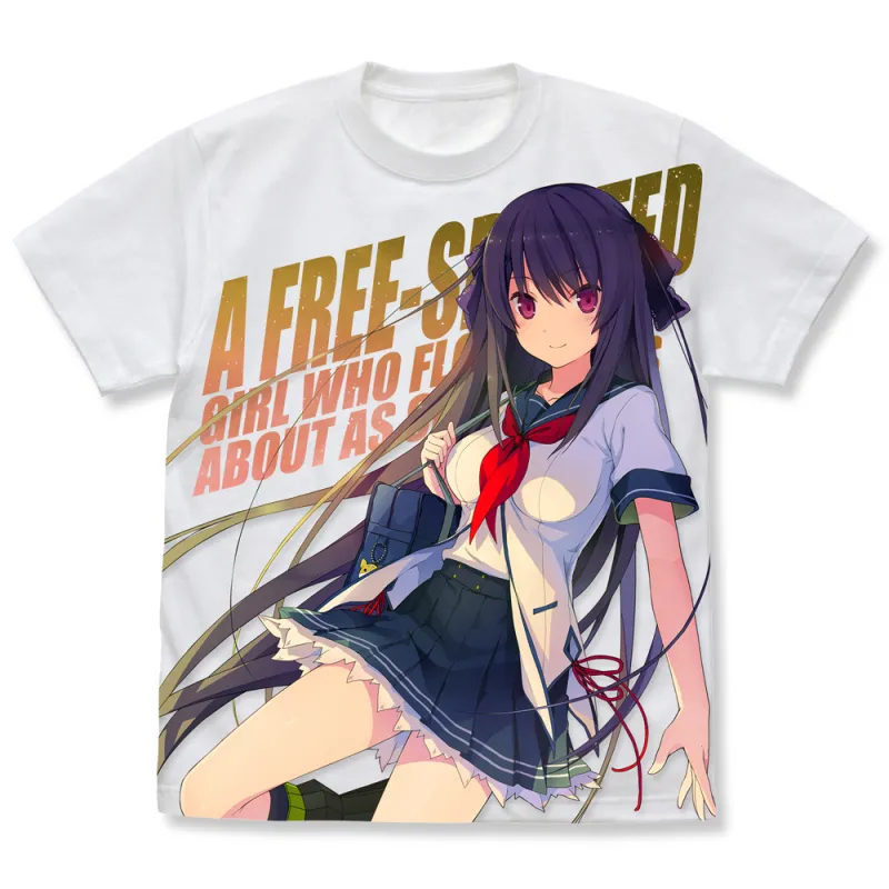 鳶沢みさき フルグラフィックTシャツ/WHITE-XL