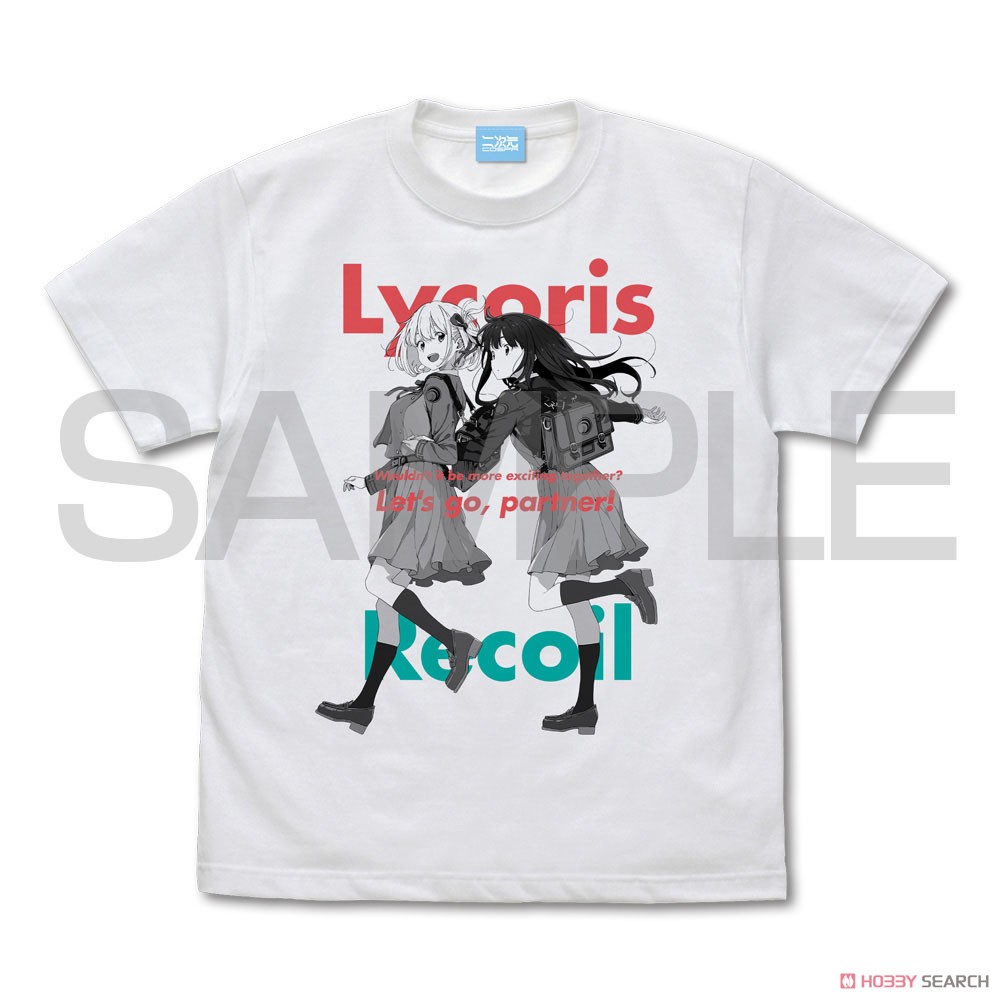 千束&たきな Tシャツ/WHITE-XL 2