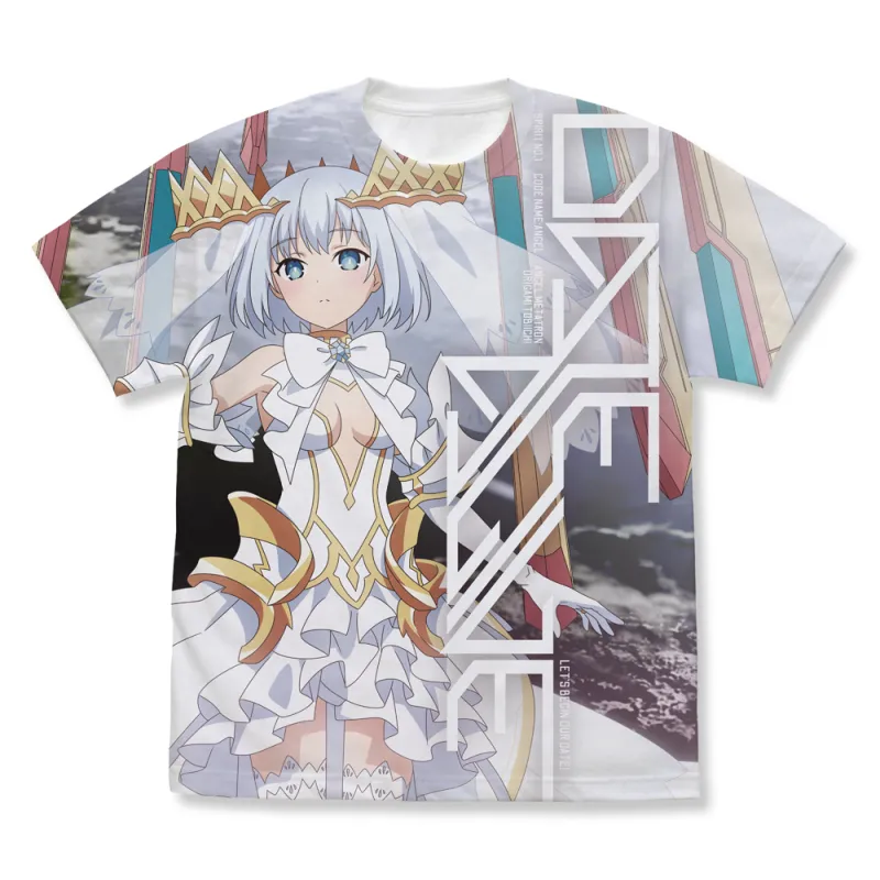 デート・ア・ライブIV 鳶一折紙 フルグラフィックTシャツ/WHITE-L