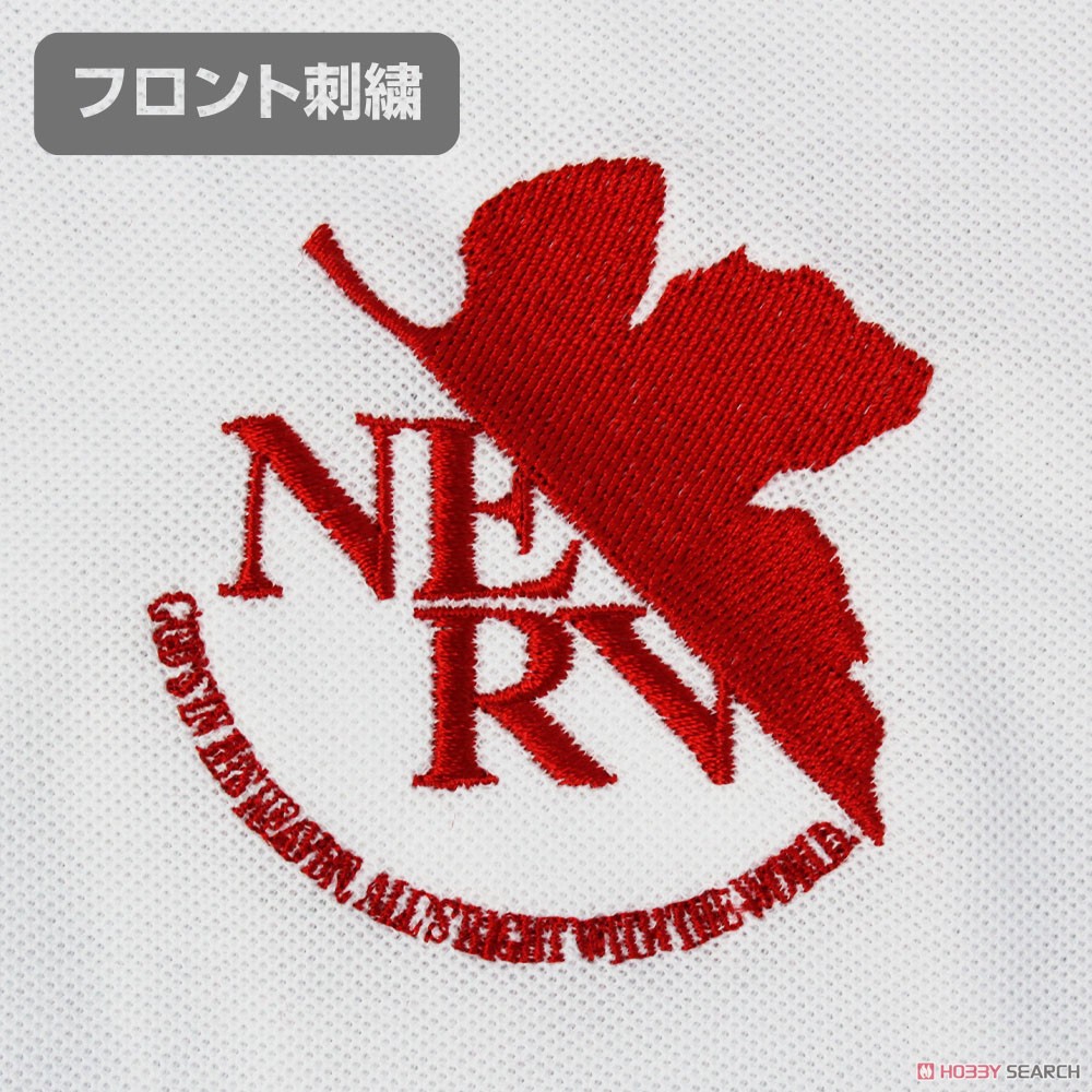 NERV 刺繍ポロシャツ/WHITE-XL 4