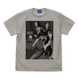エヴァ2号機 エフェクトビジュアルTシャツ/LIGHT GRAY-L 1