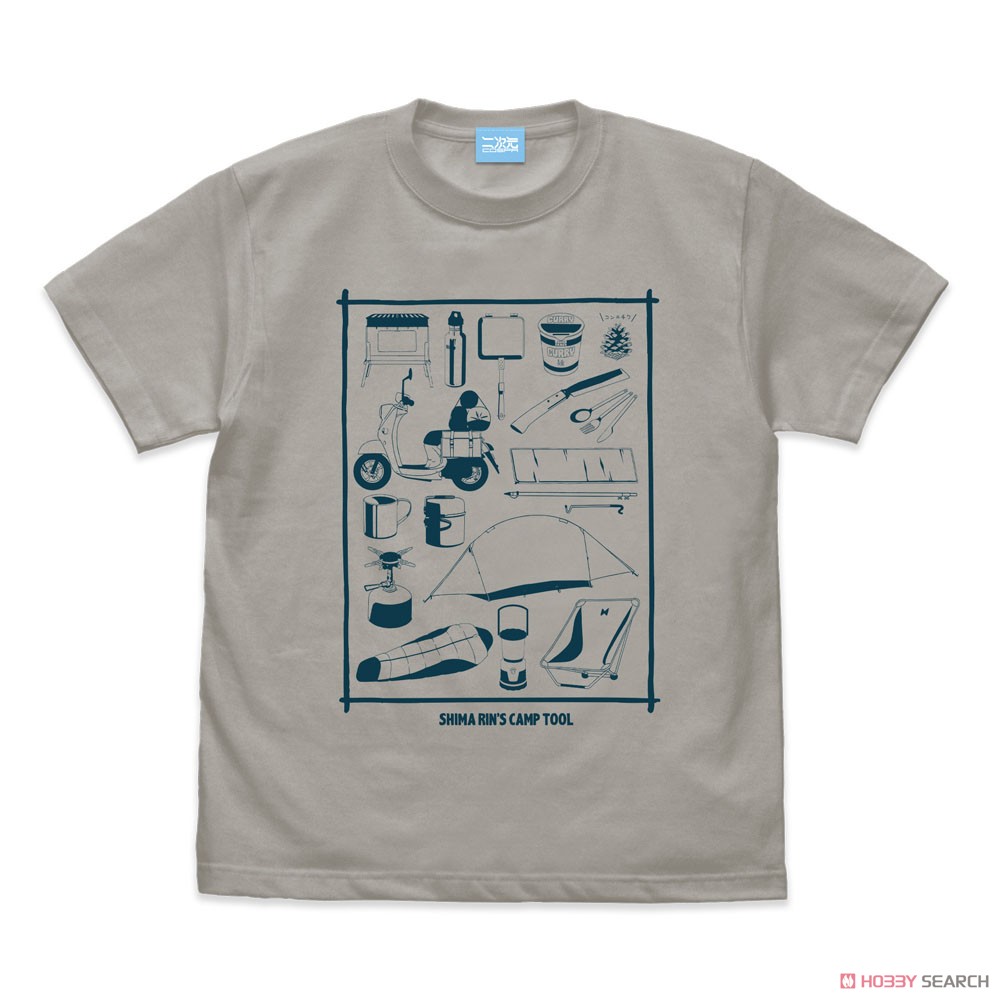 志摩リン キャンプツール Tシャツ/LIGHT GRAY-S 2
