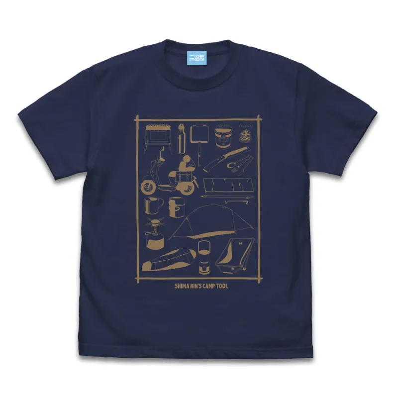 志摩リン キャンプツール Tシャツ/INDIGO-S