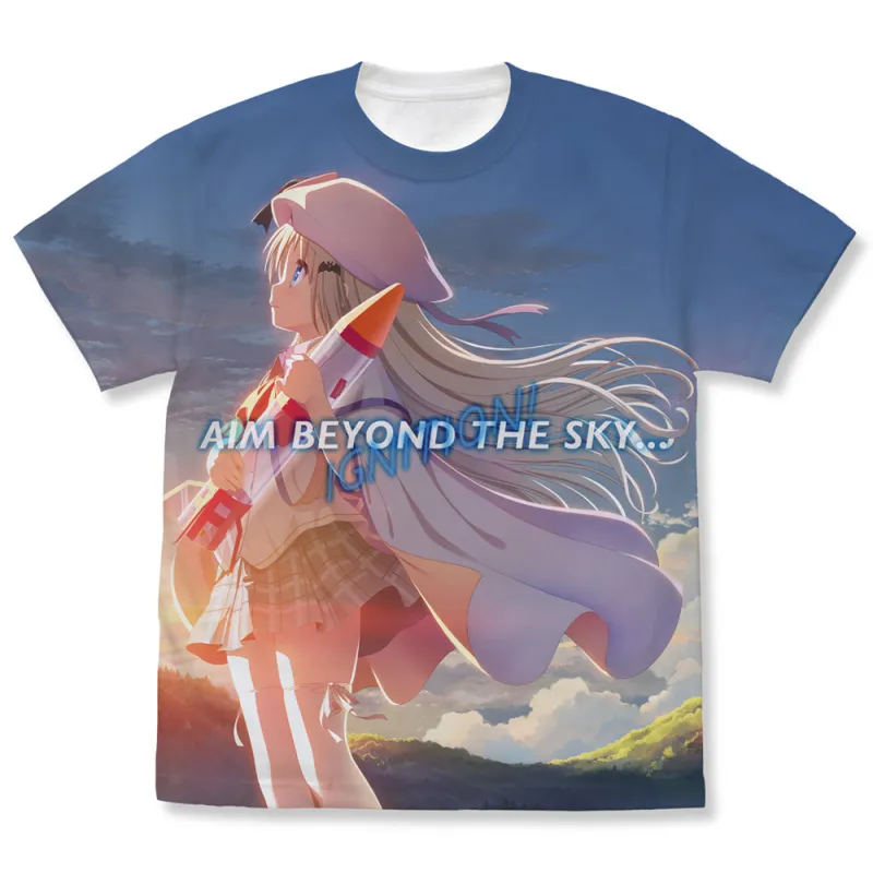 クドわふたー フルグラフィックTシャツ/WHITE-M