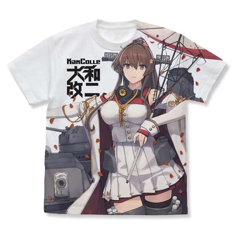 大和改二 フルグラフィックTシャツ/WHITE-XL
