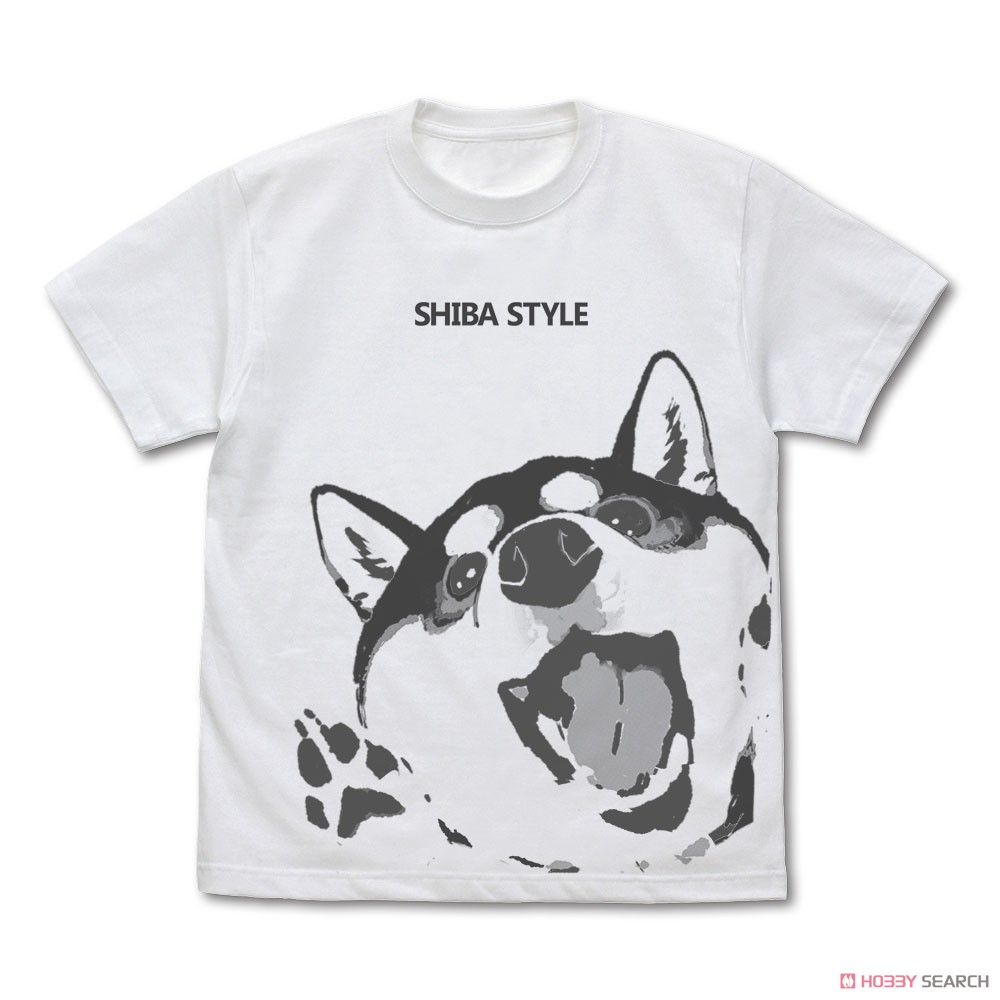 石原雄先生デザイン ハルさん突撃 Tシャツ 黒柴ver./WHITE-S 2