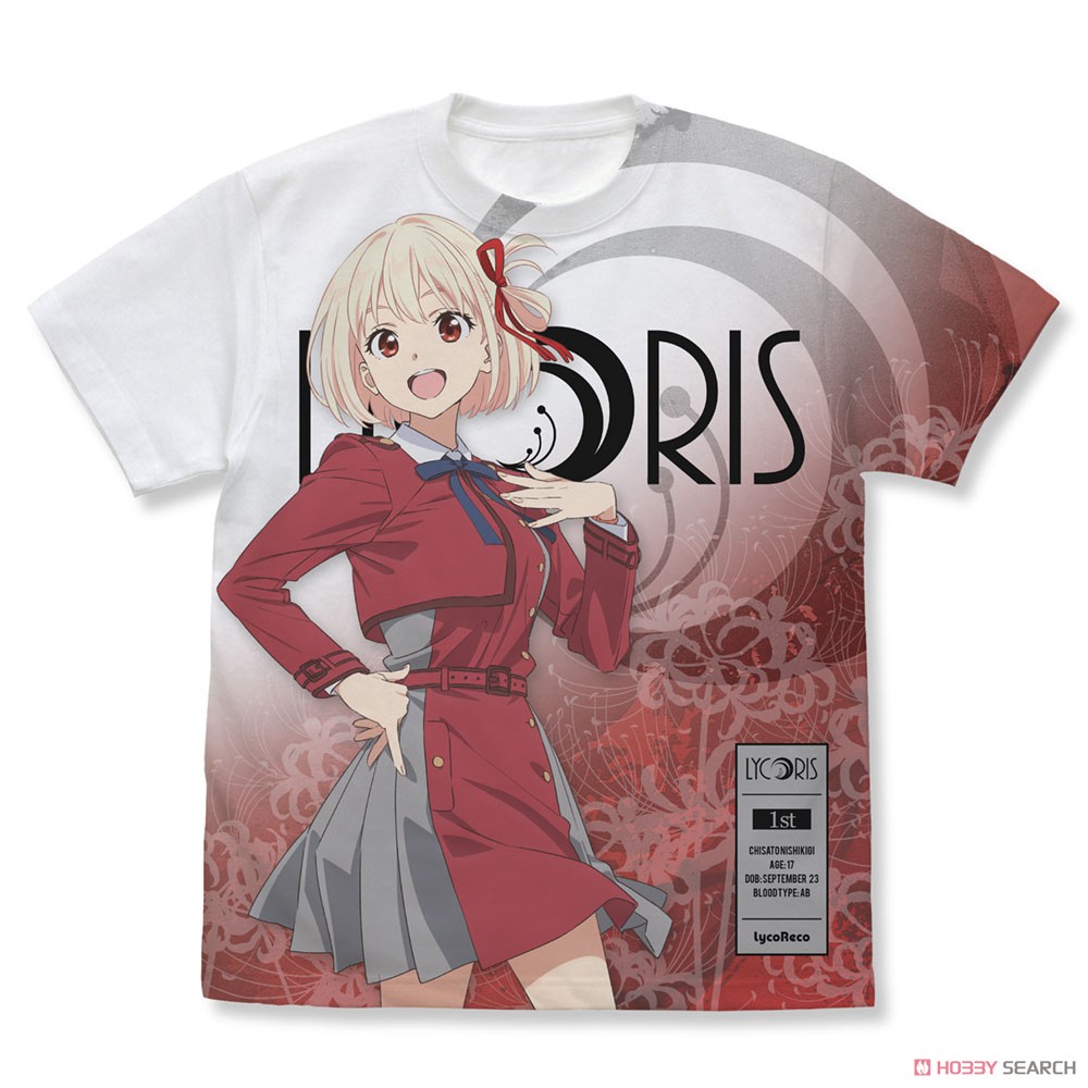 錦木千束 フルグラフィックTシャツ/WHITE-L 2