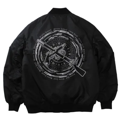 時崎狂三『刻々帝<ザフキエル>』 MA-1ジャケット/BLACK-XL