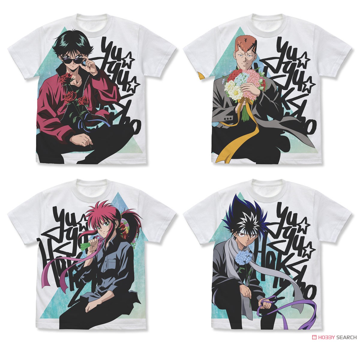 描き下ろし 浦飯幽助 フルグラフィックTシャツ 花束Ver./WHITE-L 3