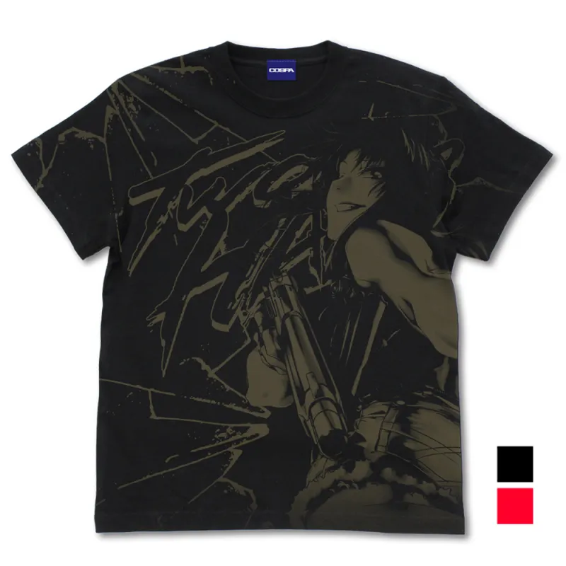 レヴィ オールプリントTシャツ/BLACK-M
