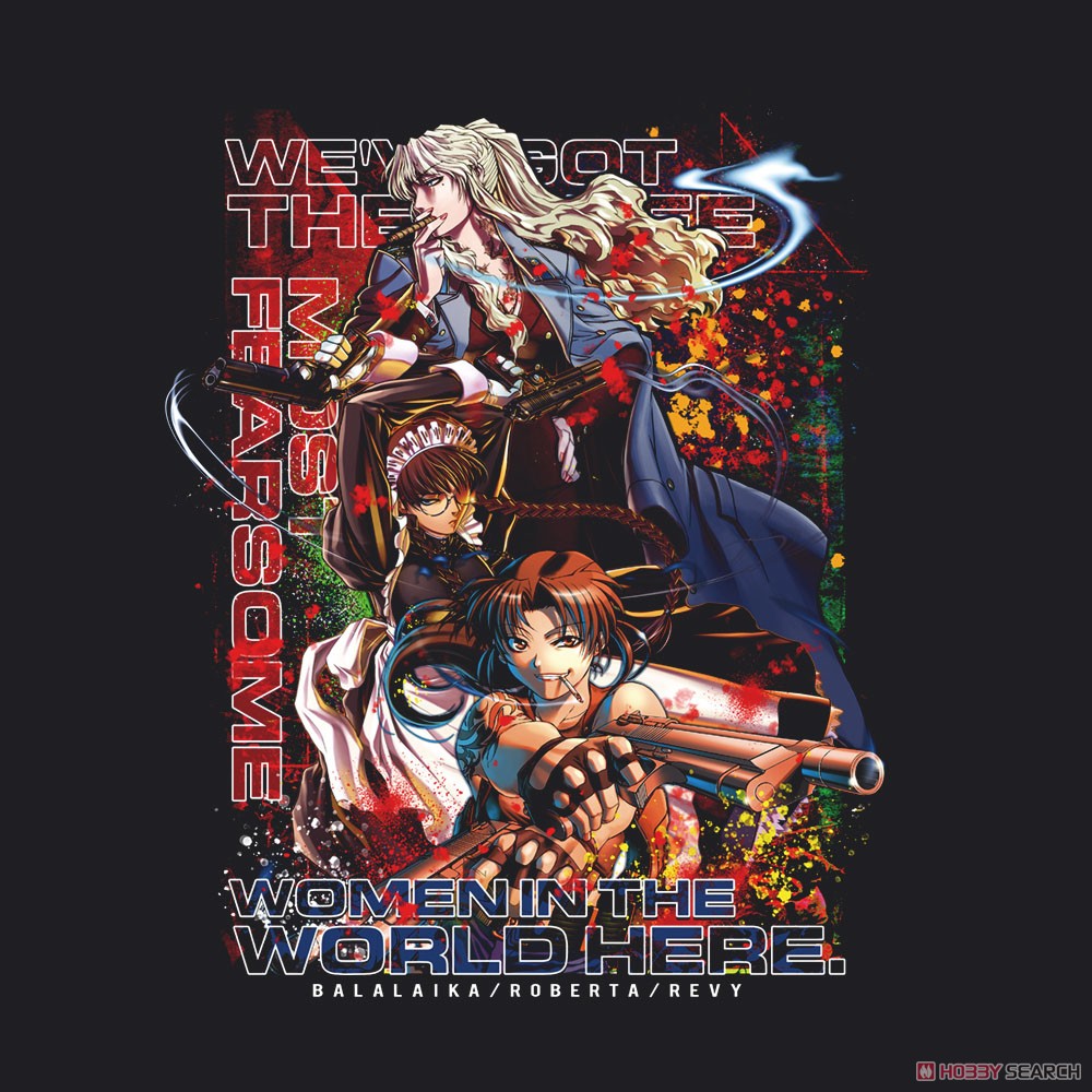 地球で一番おっかない女の上位三人のフルカラーTシャツ/BLACK-S 3