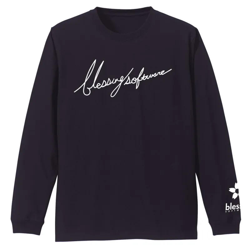 blessing software 袖リブロングスリーブTシャツ/NAVY-L