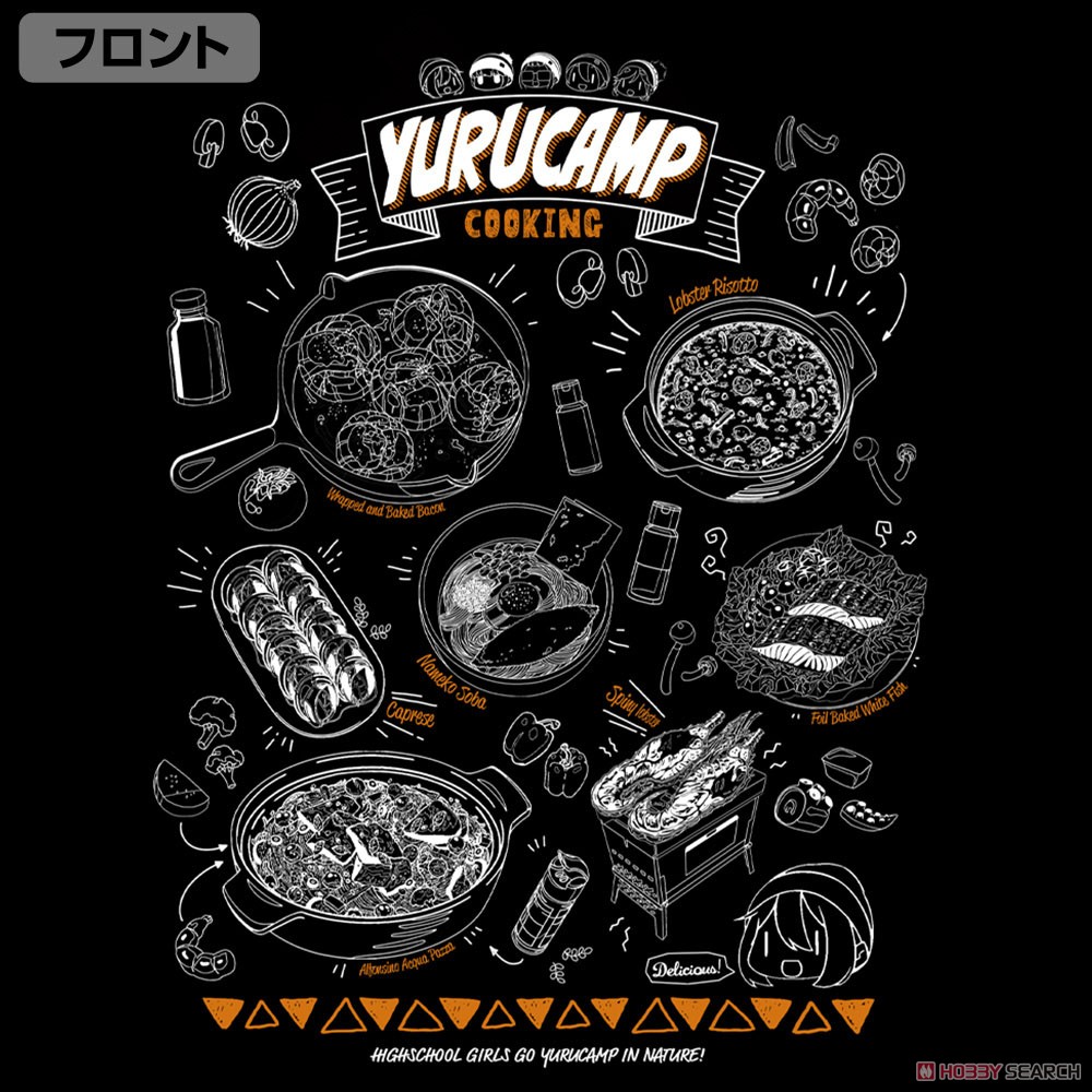キャンプグルメ Tシャツ/SUMI-L 3