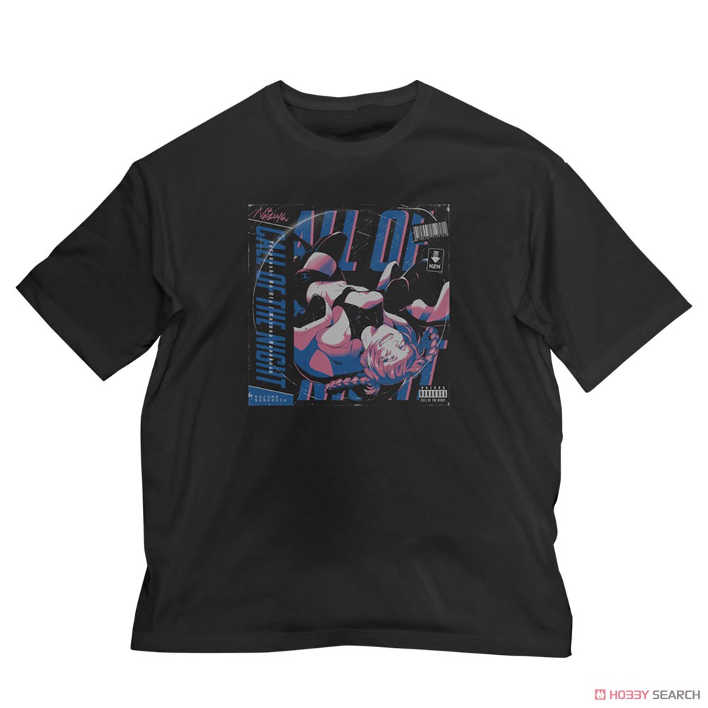 ナズナ レコードジャケット ビッグシルエットTシャツ/BLACK-XL 2