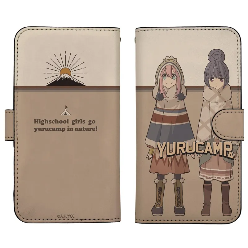 ゆるキャン△ なでしこ&リン 手帳型スマホケース138