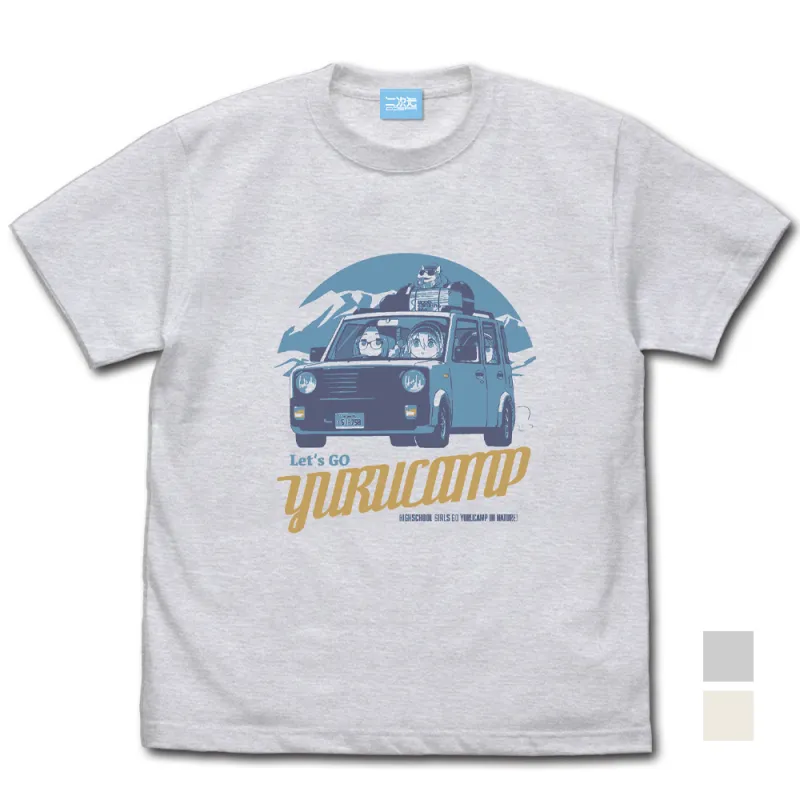 ゆるキャン△カー Tシャツ 桜&なでしこ&リン Ver2.0/ASH-M