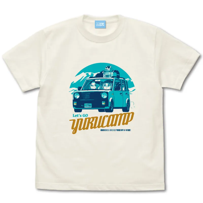 ゆるキャン△カー Tシャツ 桜&なでしこ&リン Ver2.0/VANILLA WHITE-M