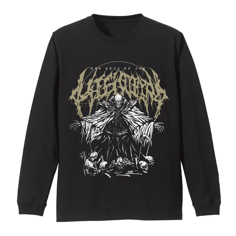 The goal of all life is death 袖リブロングスリーブTシャツ/BLACK-S